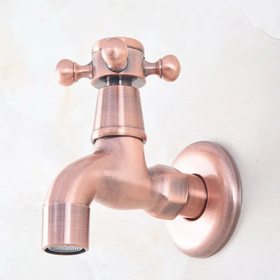 Copper satin laundry faucet