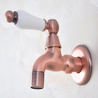 Copper satin laundry faucet