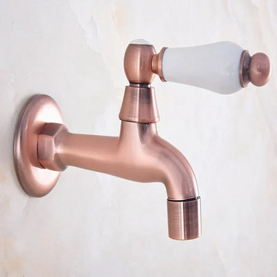 Copper satin laundry faucet