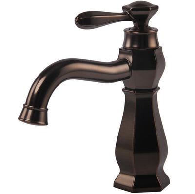 Art-Deco Gold polished brass single hole bathroom faucet