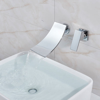 Nordic design wallmounted waterfall bathroom faucet