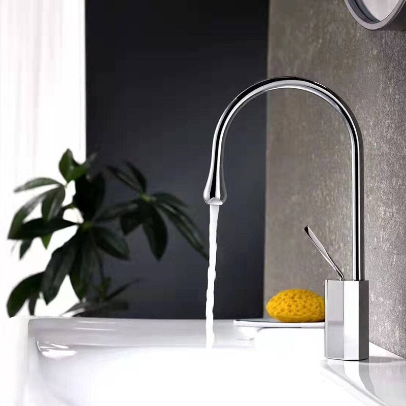 Octagon Tear Drop Tall Vessel Faucet