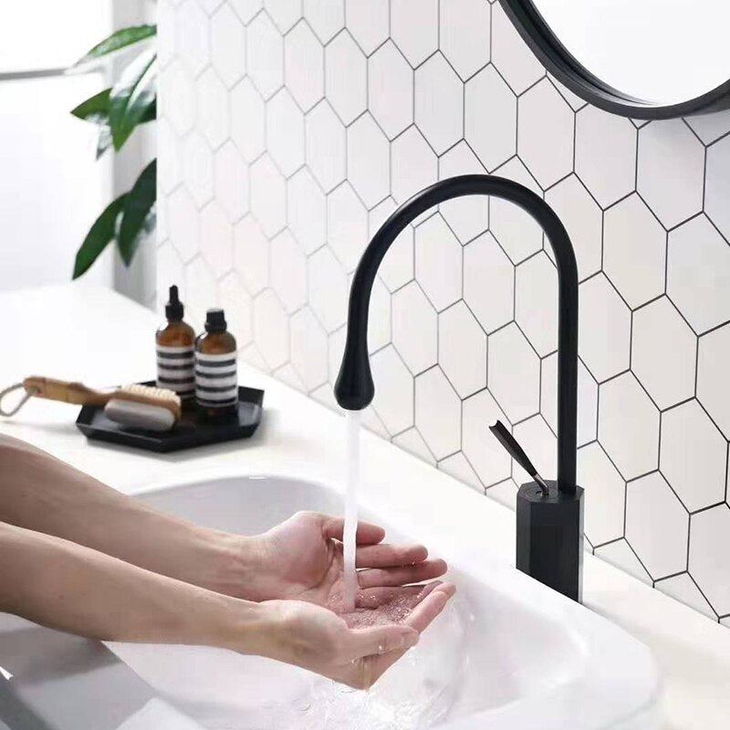 Octagon Tear Drop Tall Vessel Faucet