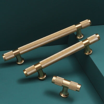 Nordic Brushed Gold-Brushed Nickel Cabinet Door handles