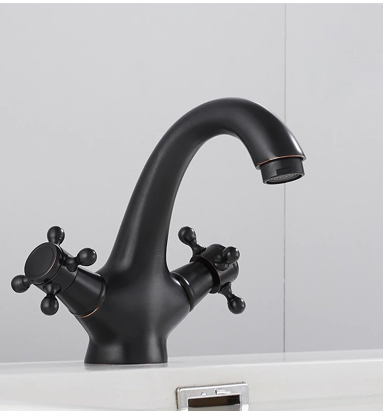 Oil rubbed bronze-gold polished brass-Victorian Single Hole Bathroom Faucet