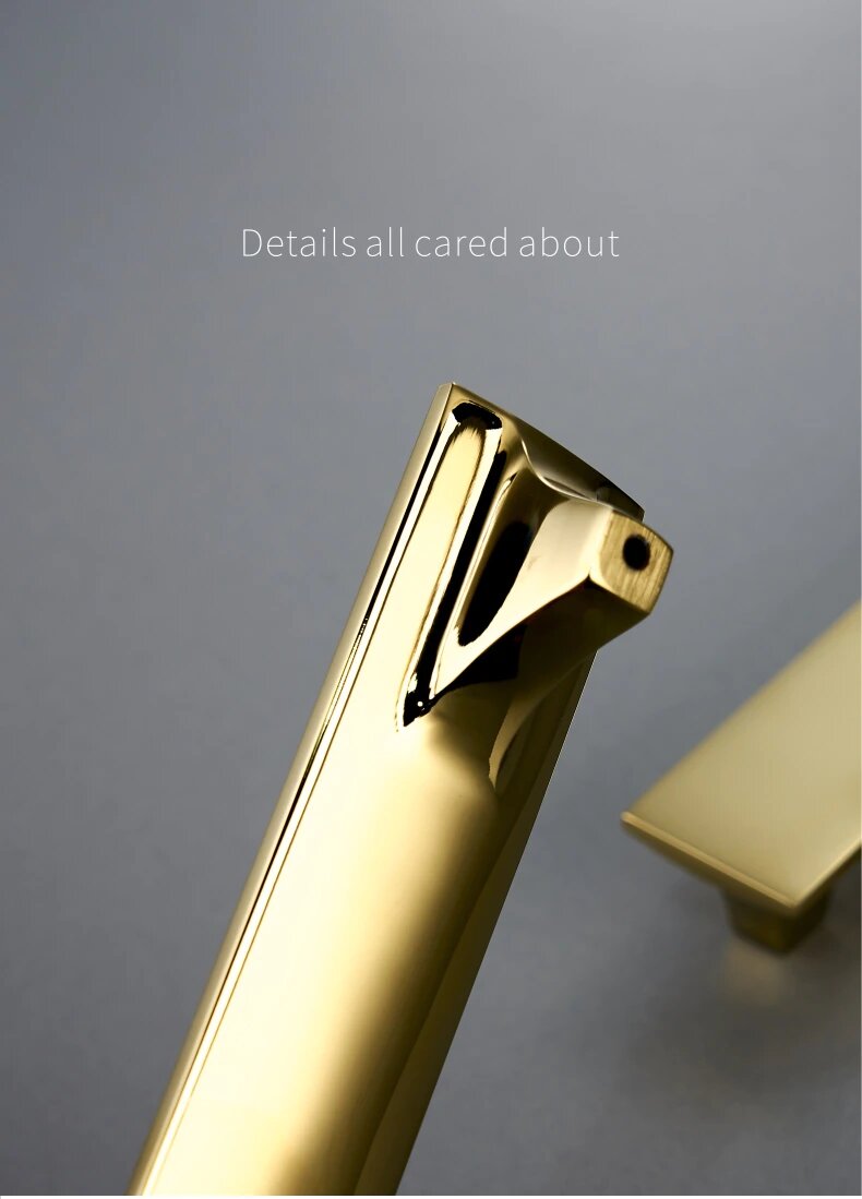 Gold polished cabinet door handles