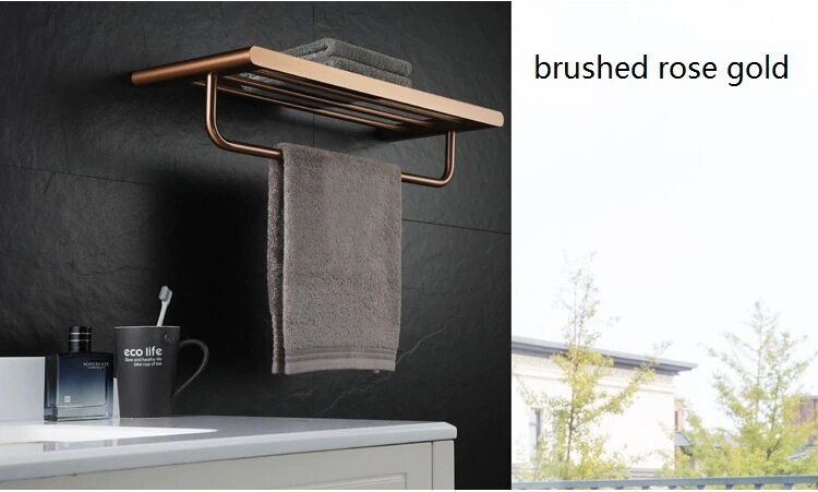 Brushed Rose Gold Satin Bathroom Accessories