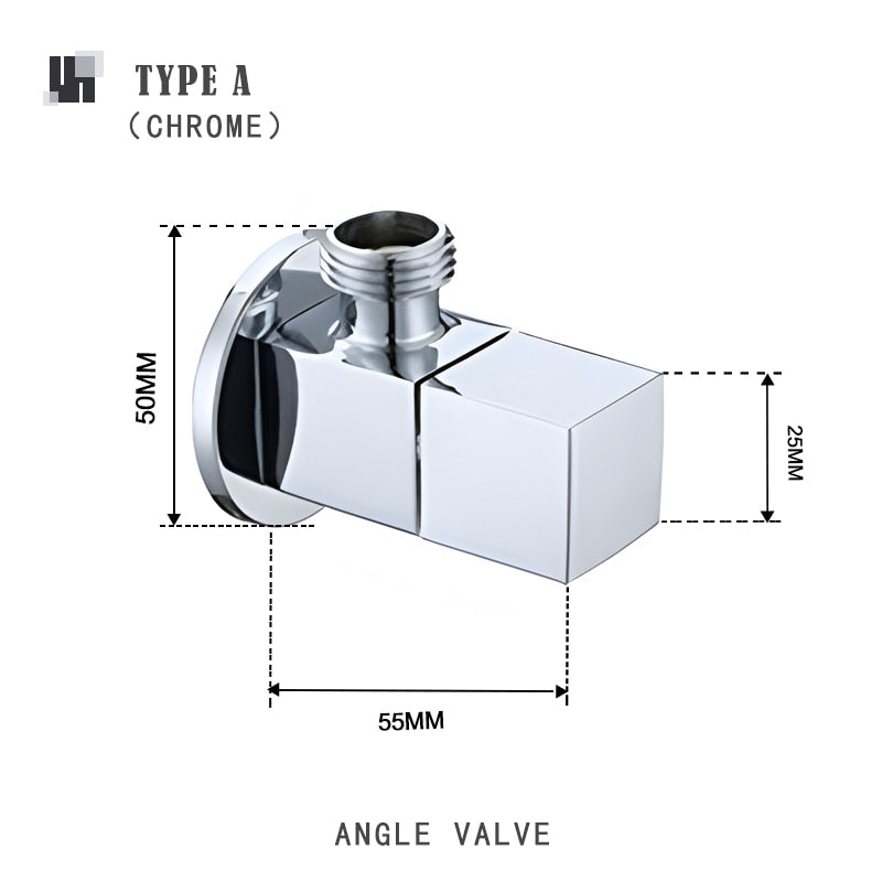 Colors Brass angle 1/2 inch wall mounted shut off water supply valve