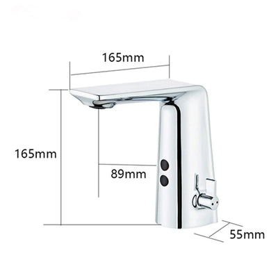 Chrome sleek new American single hole commercial sensor single hole faucet kit