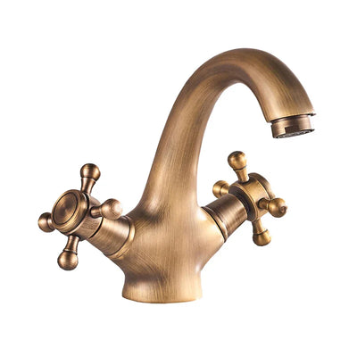 Antique brass single hole faucet