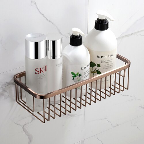 Nordic design Brushed Rose Gold Round Bathroom Accessories