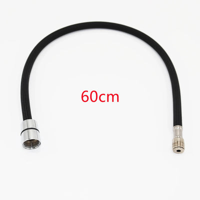 60/150cm F1/2 M15*1 Faucet Pull Out Faucet Hose Black Gray Nylon Braided Hose Replacement Hose for Pull Down Kitchen/Basin Tap