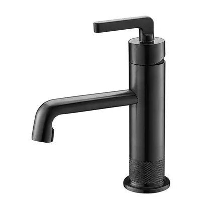 Milano-Grey Gun - Brushed gold Single hole bathroom faucet