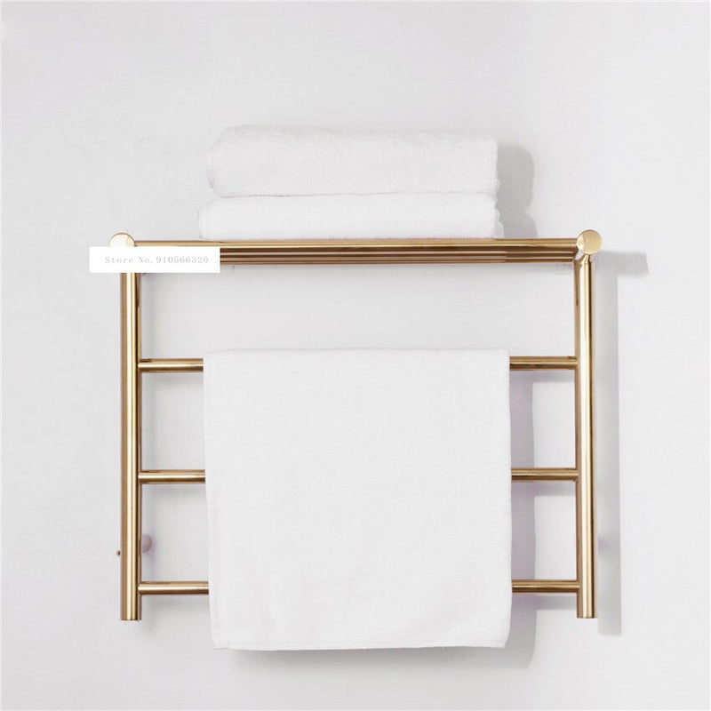 Gold polished brass hotel design electric towel warmer 32"x24"x10"