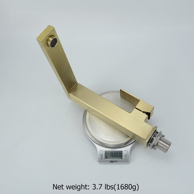 Brushed Gold Square Bar Kitchen Faucet