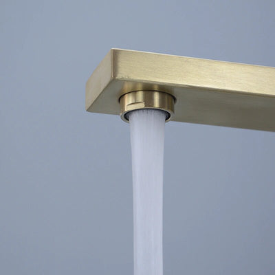 Brushed Gold Square Bar Kitchen Faucet