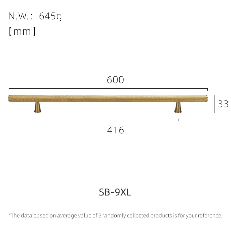 Nordic Brushed gold appliance cabinet door handle