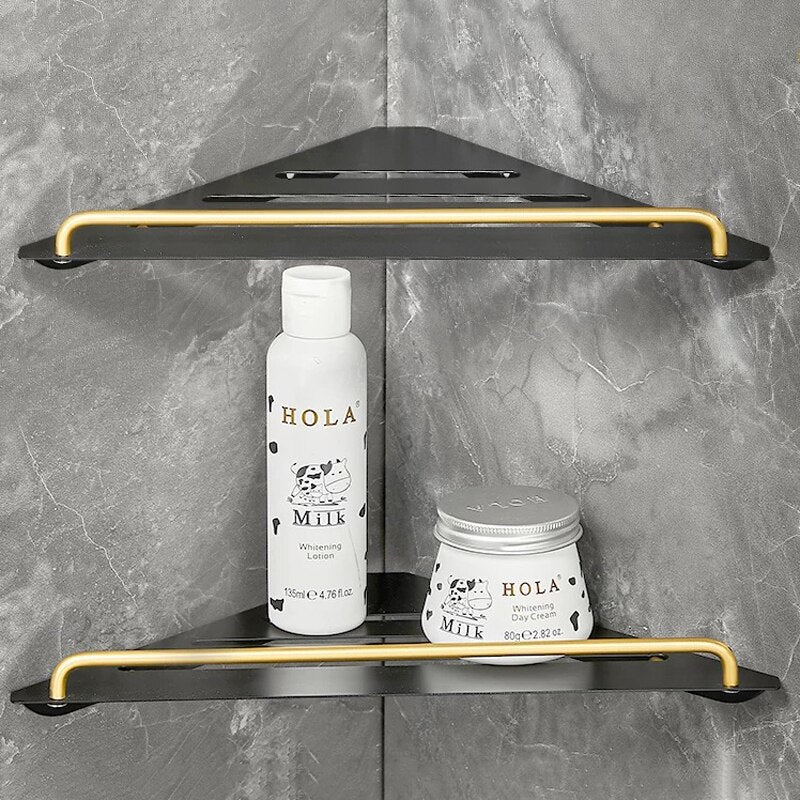 Nordic design -Black with brushed gold two tone bathroom accessories