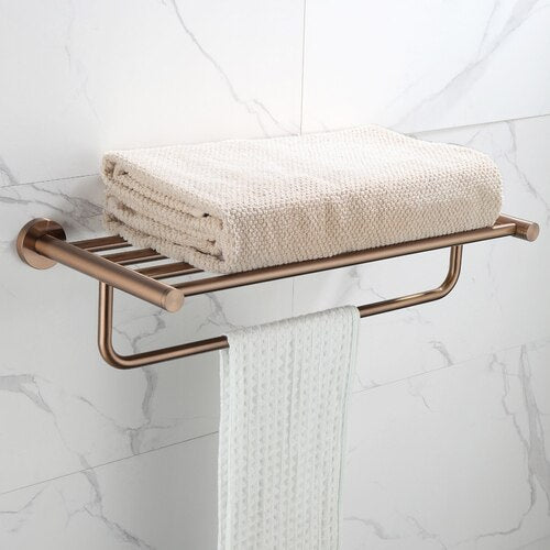 Nordic design Brushed Rose Gold Round Bathroom Accessories