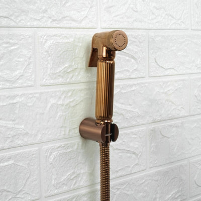 Rose gold polished bidet spray gun