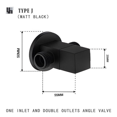 Colors Brass angle 1/2 inch wall mounted shut off water supply valve