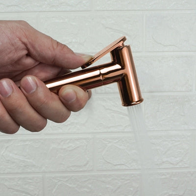 Rose gold polished bidet spray gun