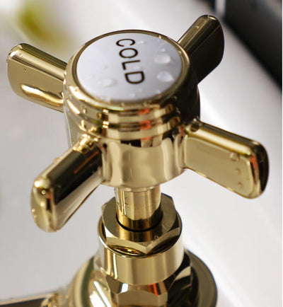 Gold Antique Victoria Style Hot and Cold Separate Bathroom Faucet