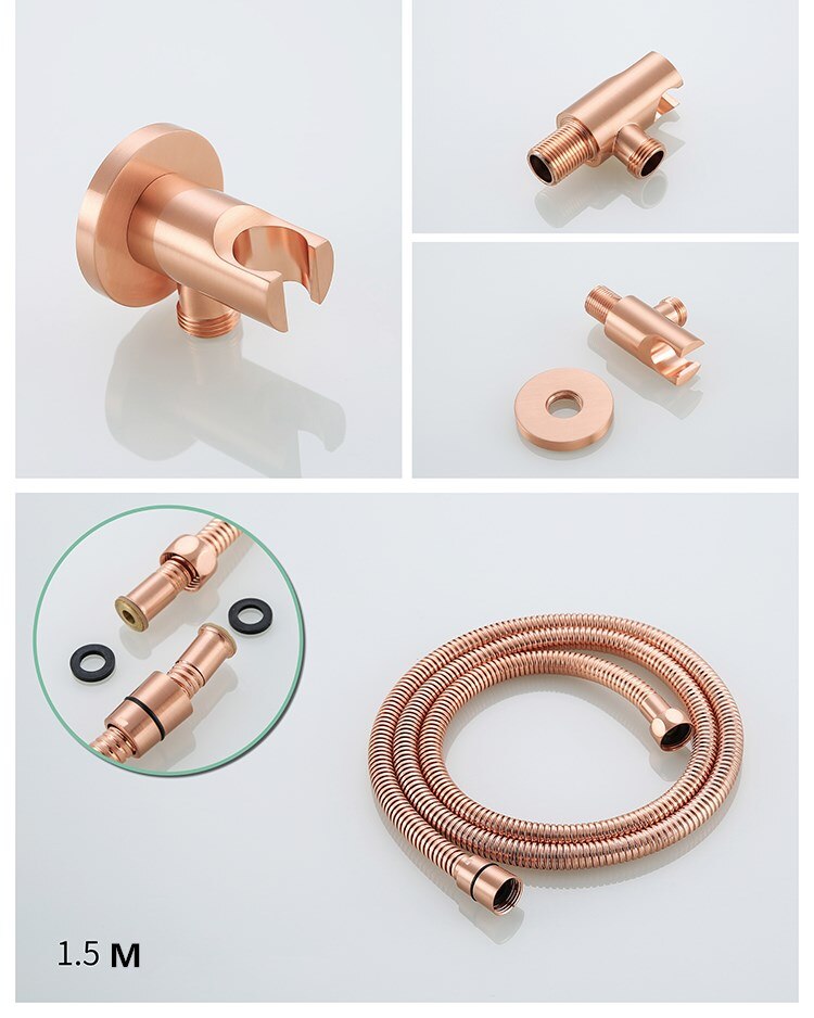 Copper Satin  12" Round rain Head 2 Way Function  thermostatic  shower kit