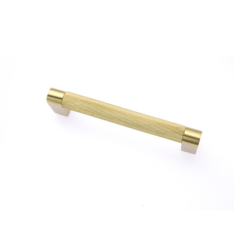 Brushed gold cabinet door handles