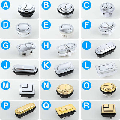 Dual Flush Toilet Tank Button 58mm/48mm/38mm gold Round