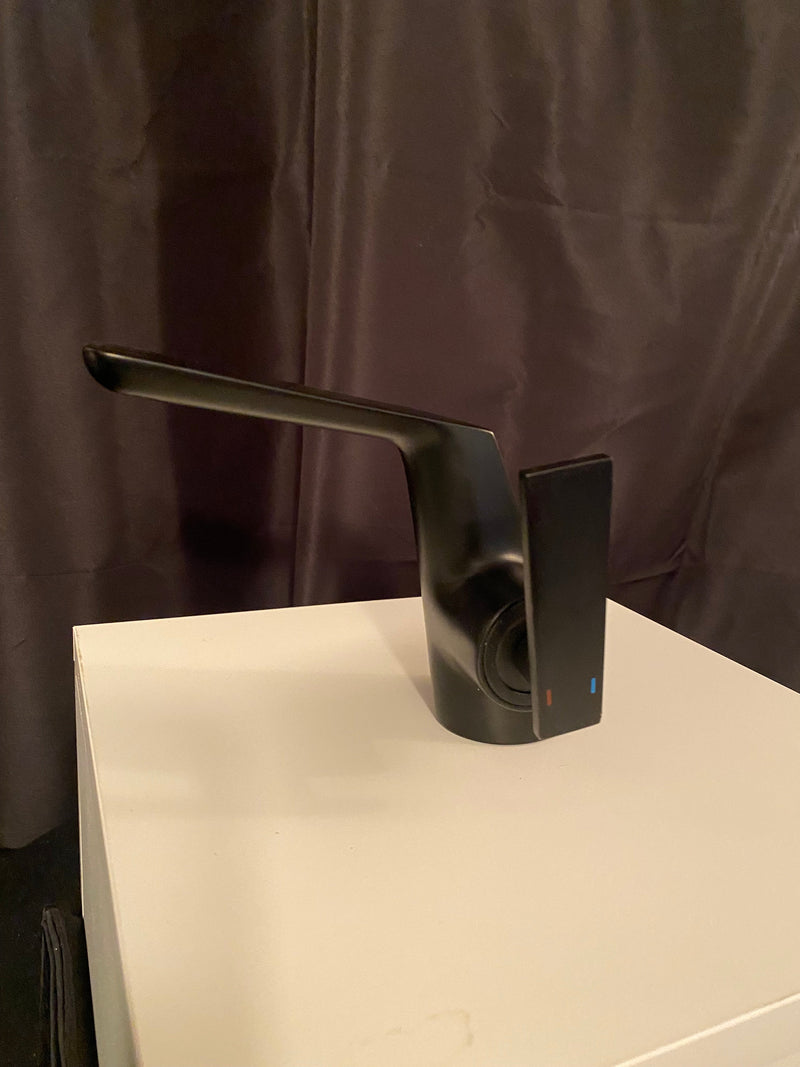 John Wick-Matte Black Modern Euro Design Single Hole Lavatory Faucet