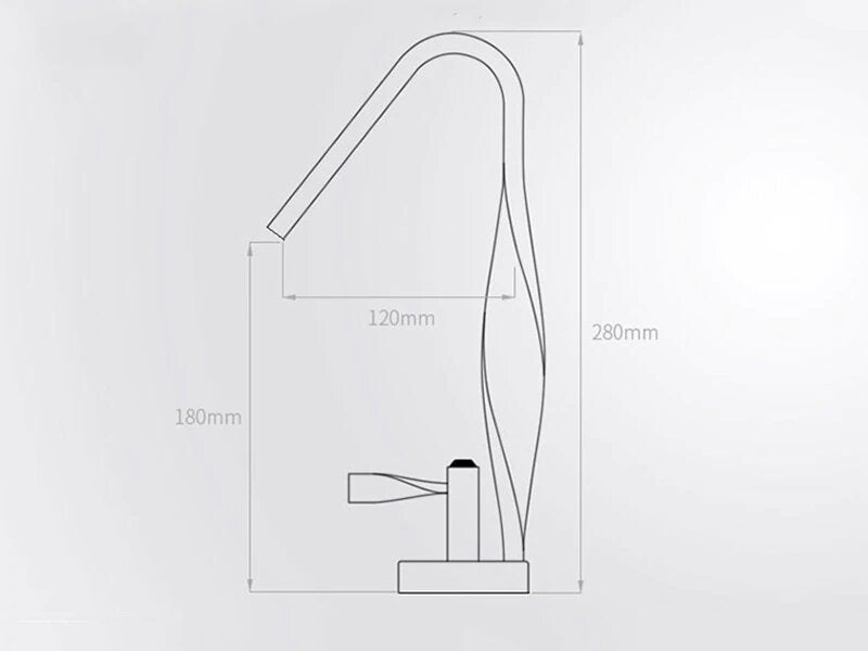 Modern Twisted Design Single Hole Bathroom Faucet