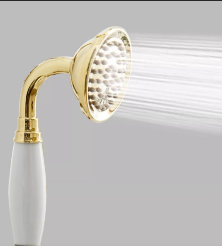 Victoria-Gold-Chrome  Polished Brass Victorian Exposed Thermostatic Shower system