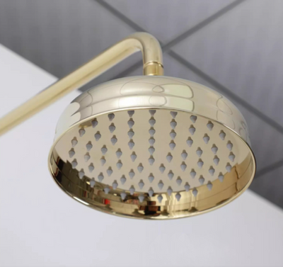 Victoria-Gold-Chrome  Polished Brass Victorian Exposed Thermostatic Shower system