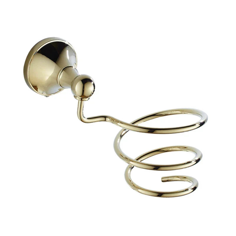 Gold polished victorian traditional bathroom accessories