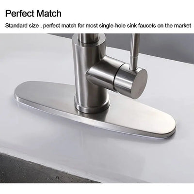 Faucet Plate Hole Cover Bathroom Kitchen Sink Tap Cover Deck Plate Square/Oval Faucet Escutcheon Plate Base