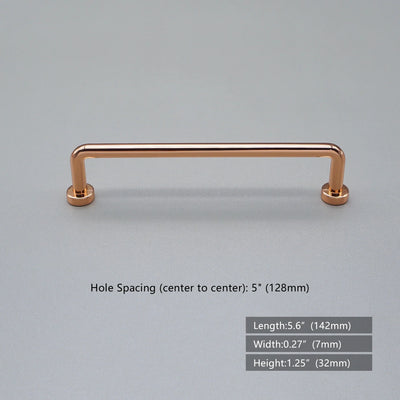 Copper satin Nordic design cabinet door handles and knobs