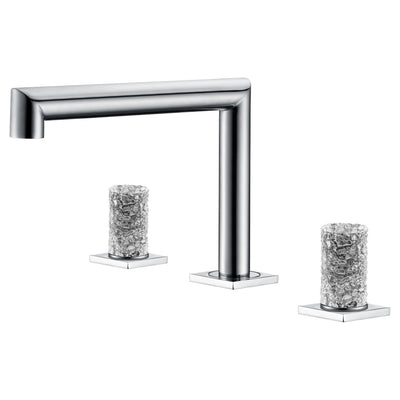 Jacobsen-Nordic design - 8" inch with crystal handles wide spread bathroom faucet