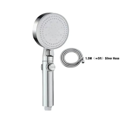 Black round 6 functions hand shower sprayer