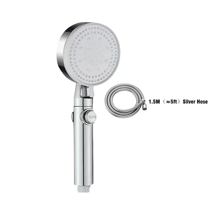 Black round 6 functions hand shower sprayer