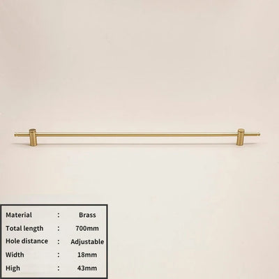 Nordic- heavy brass modern pulls simple brushed gold light luxury pulls cabinet adjustable long handle cabinet handle