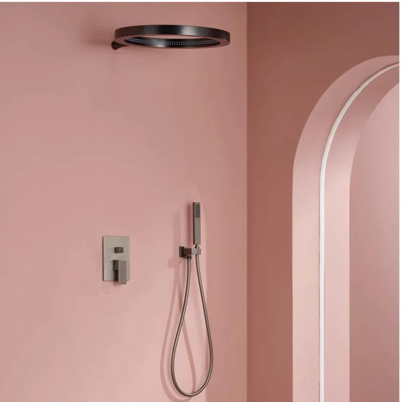 Circo- Circular waterfall shower set, pre embedded wall outlet pressurized shower set