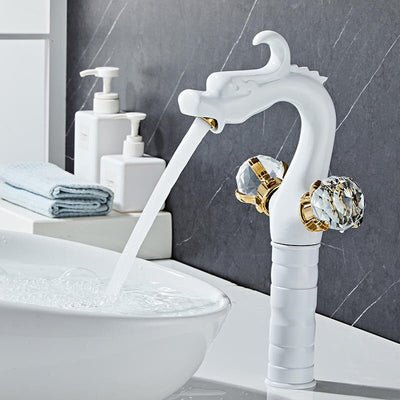 Dragon single hole Tall Vessel and short bathroom faucet