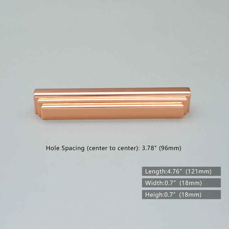 Copper satin Nordic design cabinet door handles and knobs