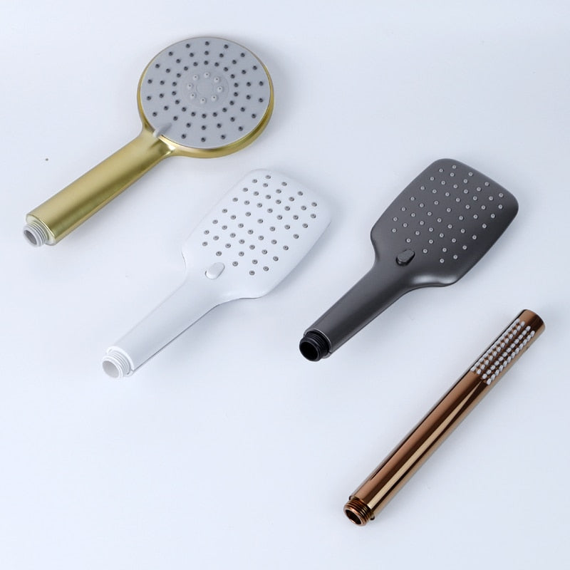 Brushed gold-Black-Rose gold-Grey Gun-White Slide shower bar set