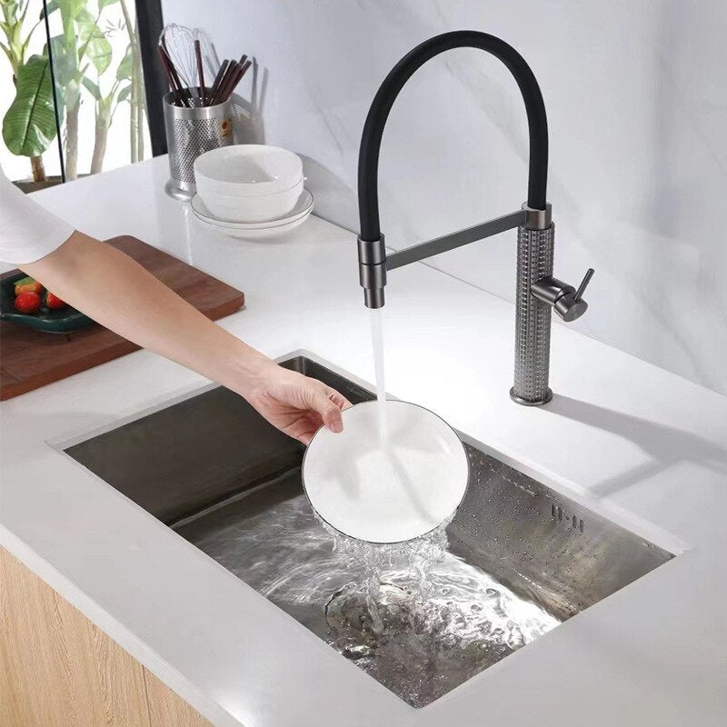 Forza-Grey gun kitchen faucet