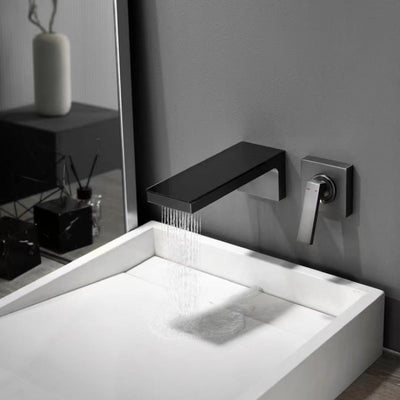 New Nordic design wall mounted single lever hot and cold bathroom faucet