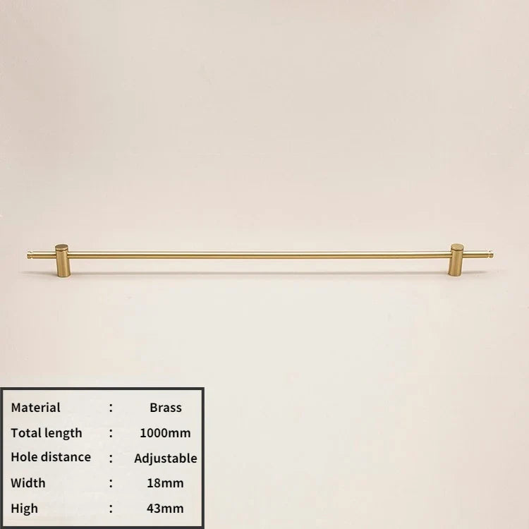 Nordic- heavy brass modern pulls simple brushed gold light luxury pulls cabinet adjustable long handle cabinet handle