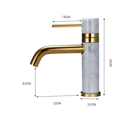 Karma -Single Hole Bathroom Faucet with Natural stone marble