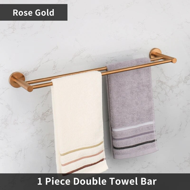 Brushed Rose gold traditional bathroom accessories